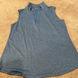 Sleeveless size large blue ladies, golf shirt